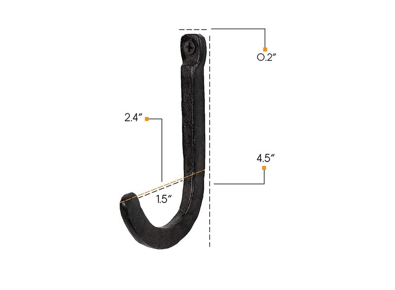 Rustic State Sabo Wall Mount Cast Iron Hooks Coat Towel Bag Hat Hanger Multiuse Entryway Railroad Spike Rack Black Set of 10 - Image 5